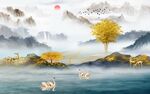 别墅 简约意境山水 TIF分层