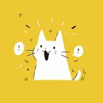 小猫咪 定位花 姜黄色