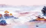 现代 中式新款山水 tif分层