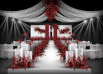 红白色婚礼仪式区