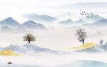别墅 现代中式山水 Tif分层
