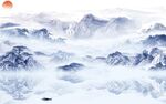 爆款 现代中式山水 Tif分层