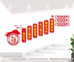 廉政文化楼梯间文化墙图片