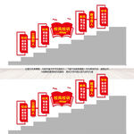 校风校训楼梯文化墙