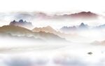 高端 中式山水背景 TIf分层