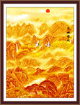 长城中堂画 客厅万里雄风