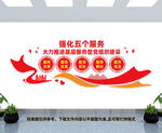 五个服务文化墙