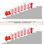 新时代文明实践中心楼梯文化墙