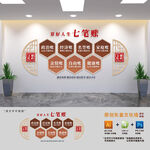 廉政七笔账党建文化墙