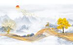 新中式背景墙