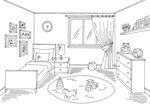 儿童房插画背景