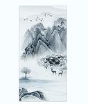 新中式玄关山水画