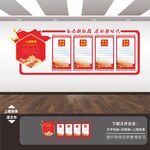 党建党员会议室办公室文化墙