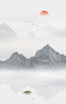 竖幅山水画