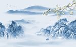 现代 高端客厅山水 Tif分层