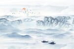 山水情背景墙