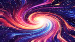 彩色旋涡星空背景