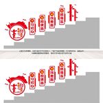 楼梯党建文化墙