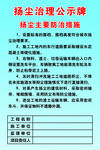 扬尘治理公示牌