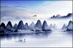 水墨山水风景画
