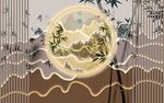 新中式背景墙  