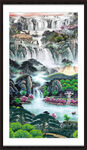 竖版山水画 