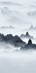蓝色 简约新玄关画 Tif分层