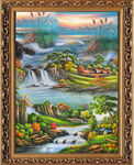 山水油画 