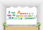 健身房展板形象墙背景墙文化墙图