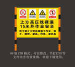 高压线警示牌