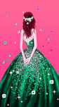 绿色长裙美女挂画装饰画