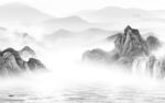 简约 最新灰色山水TIf分层画