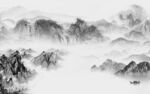 人气 最新灰色山水TIf分层画