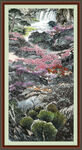 竖幅山水画 