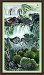 竖幅山水画 