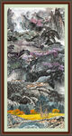 竖幅山水画