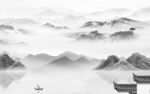 最新 轻奢灰色山水 TiF分层