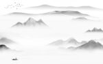 清晰 高档灰色山水 TiF分层