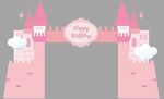 粉色城堡拱门