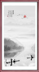 竖幅山水画
