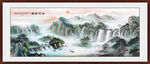 旭日东升国画山水画