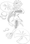 儿童画 鱼 矢量图
