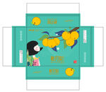 小姑娘秋月梨包装平面展开图