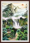 竖幅山水画
