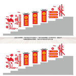 核心价值观阶梯墙