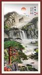 竖幅山水画