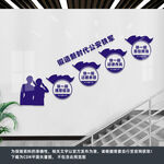 派出所楼梯文化墙