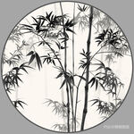 水墨竹子装饰画