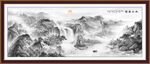 国画水墨山水画