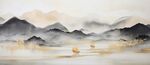 千里江山大气山水画